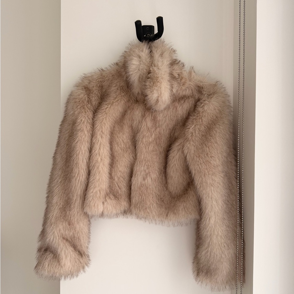 H&M Soft Tan Teddy Jacket